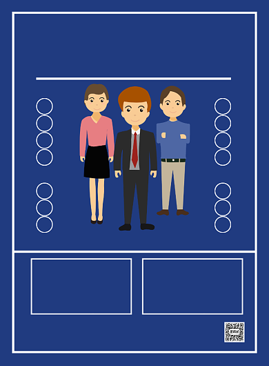 英语招聘蓝色卡通印刷海报背景