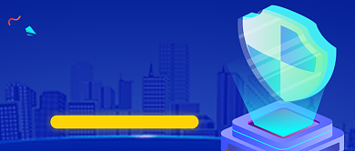 蓝色卡通防范诈骗宣传公众号首图背景