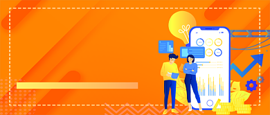 金融股市科技卡通手绘公众号首图背景