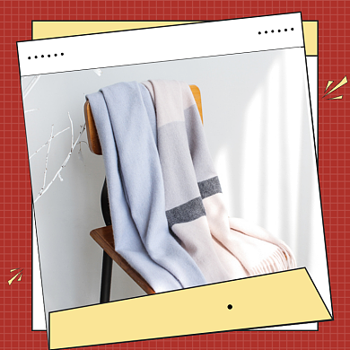 冬季上新羊毛围巾第二件半价手绘促销主图背景