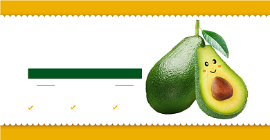 新鲜水果牛油果横板海报背景