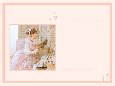 洛丽塔女生热爱生活享受人生横版配图背景