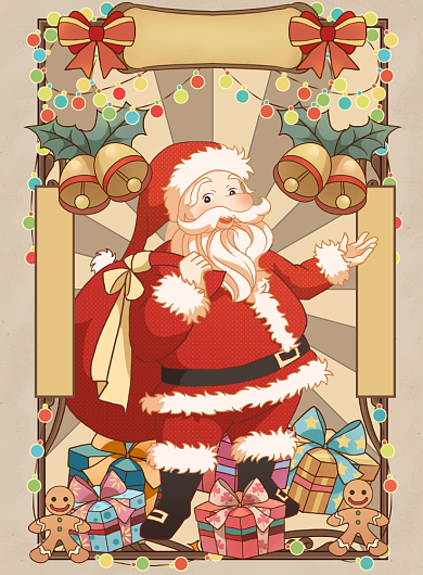 圣诞节淡棕送礼进店有礼活动海报背景