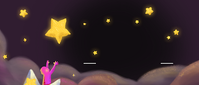 黑色卡通手绘关爱心理健康公众号首图背景