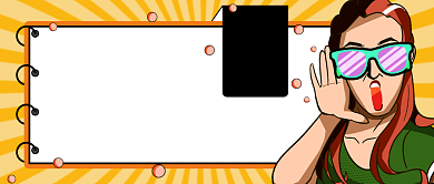 黄色卡通手绘花呗人高薪招聘公众号首图背景