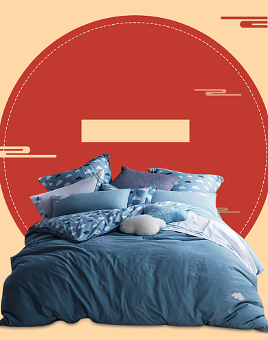 年货节家居床单家具中国风海报banner背景