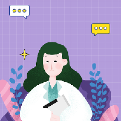 宫颈癌防治清新插画公众号次图背景