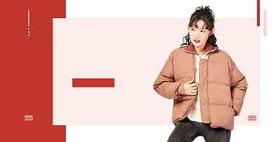 红色简约冬装女装上新背景