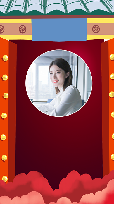 转正通知创意插画时尚手机海报背景