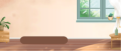 棕色卡通租房就找我公众号首图背景