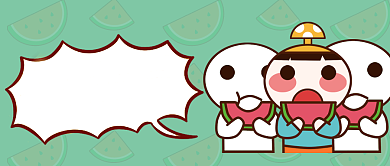 卡通漫画表情包吃瓜公众号首图背景