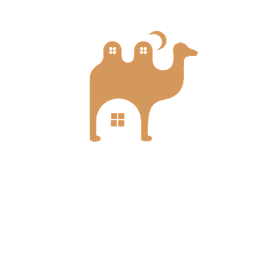 沙漠民宿骆驼餐饮LOGO背景
