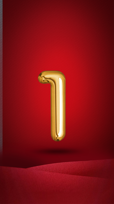 新年倒计时1天红色简约手机海报背景