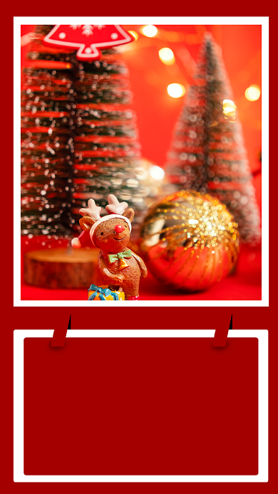 红色圣诞节小知识之圣诞树文章配图背景