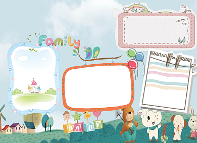 卡通三年级小学生英语小报手抄报背景