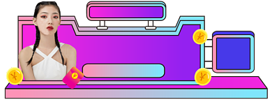 蒸汽波双11大促胶囊图直播入口背景