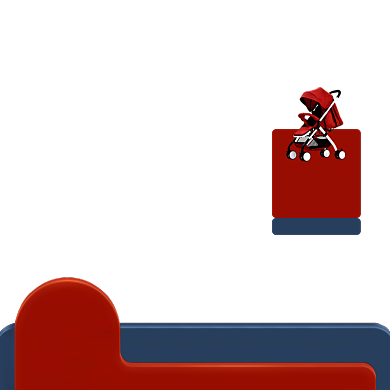 电商高端母婴婴儿车活动主图背景