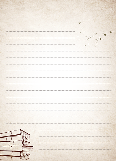 感谢信文艺淡雅清新信纸感谢老师信纸背景