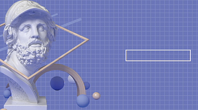 雕塑设计艺术展紫色广告banner背景