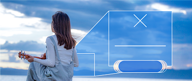 蓝色写实音乐节购票新媒体首图背景