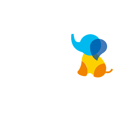 大象婴儿用品早教教育LOGO背景