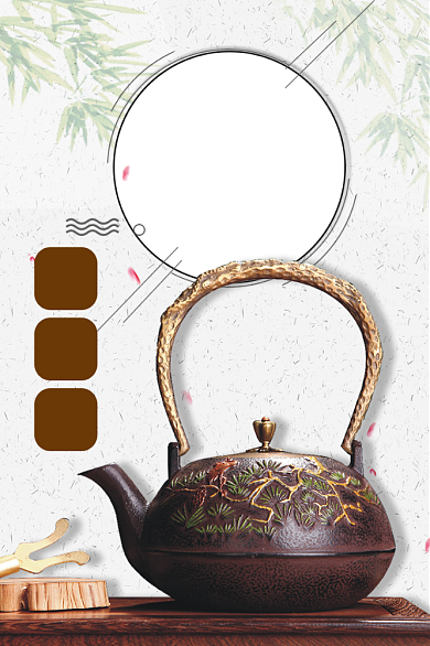 紫砂壶茶壶类淘宝直通车茶艺主图背景