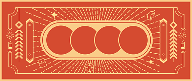 简约扁平复古喜庆元旦祝贺公众号首图背景