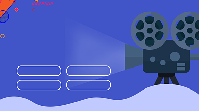 蓝色编导学霸班影视后期课程封面背景