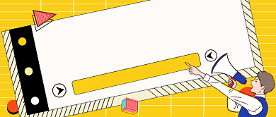 交电费手绘卡通公众号首图背景