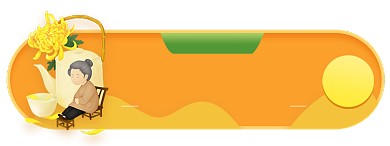 重阳节插画橙色电商天猫胶囊背景