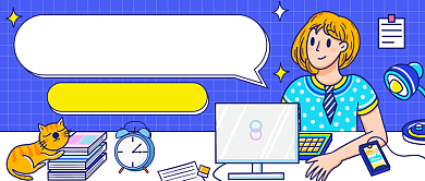 雅思写作教育培训卡通公众号首图背景