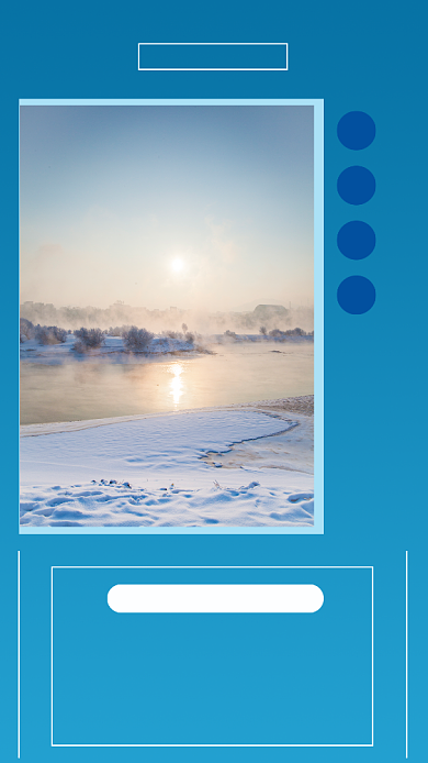 蓝色简约大雪时节文章配图背景