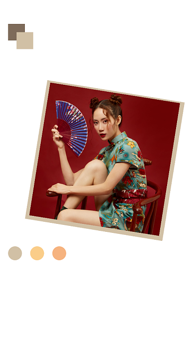 国庆出游时尚穿搭配图背景