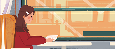 卡通插画2021可爱春运手机微信首图背景