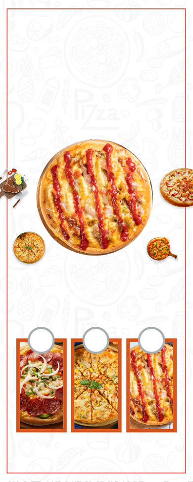招牌菜披萨易拉宝背景