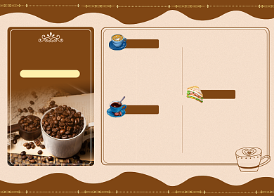 咖啡店时尚欧式价目单背景