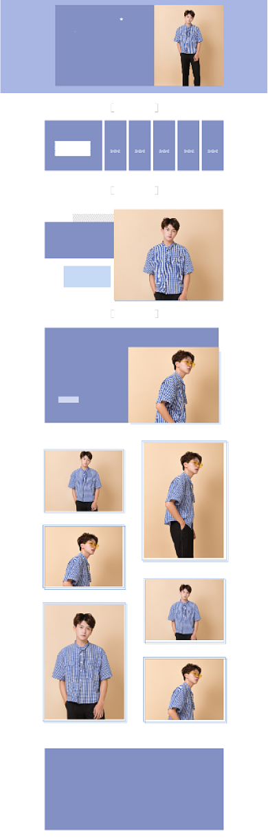 紫色简约风服装男装详情页背景