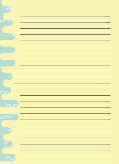 给自己的一封信简约小清新波浪边框信纸背景