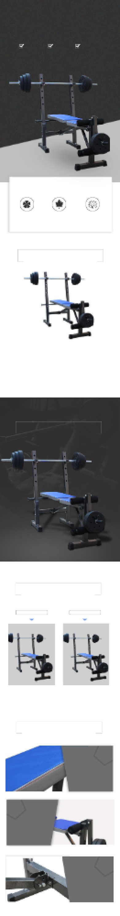 黑色简约大气健身器材举重床电商淘宝详情页背景