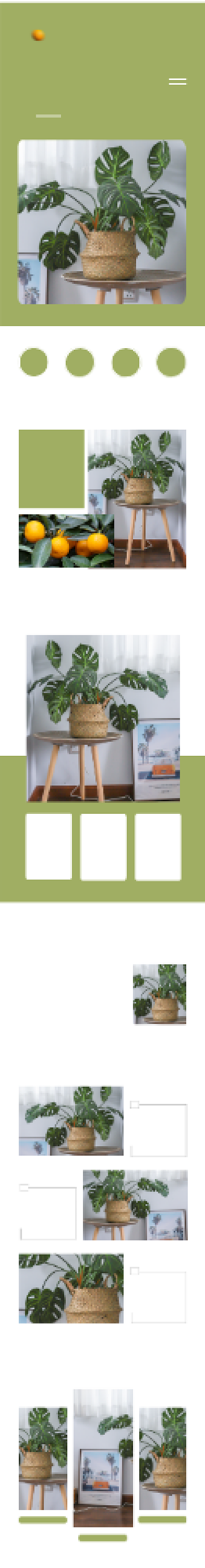 绿色简约大气盆栽鲜花电商淘宝详情页背景
