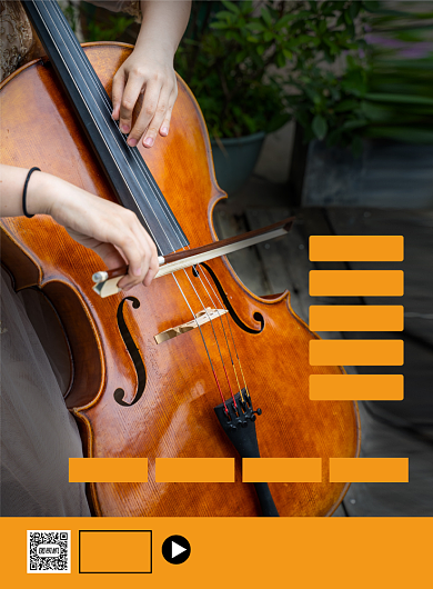 大提琴乐器班招生宣传印刷海报背景