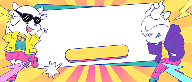 牛年立flag卡通公众号首图背景