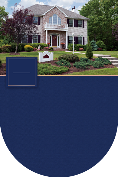 房地产别墅大气简约风蓝色吊旗背景