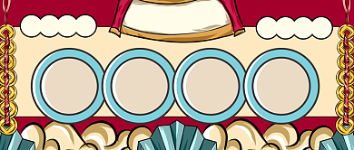 卡通国潮风年货清单新媒体首图背景