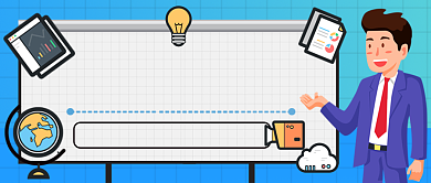 金融理财手绘卡通公众号首图背景