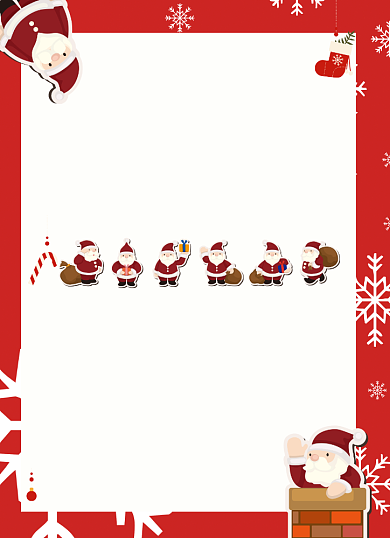 手绘风圣诞祝福信纸背景