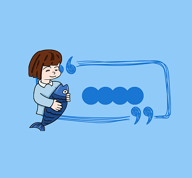 素质教育漏网之鱼趣味简约朋友圈封面背景