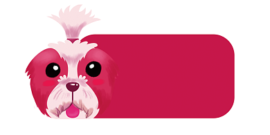 购物提醒红色卡通可爱狗狗索取小票温馨提示卡背景