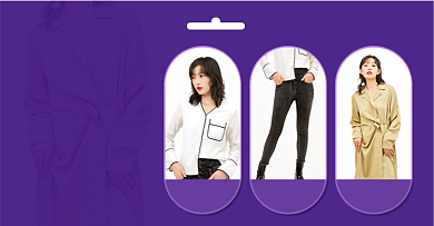 时尚精品女装店铺分类导航活动入口背景