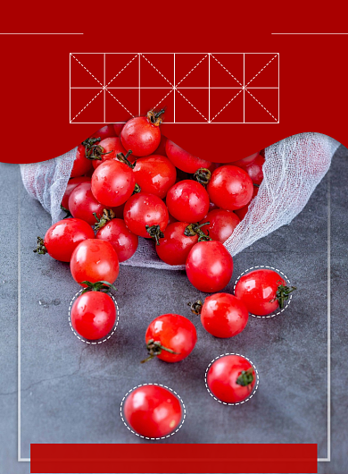 圣女果农产品印刷海报背景